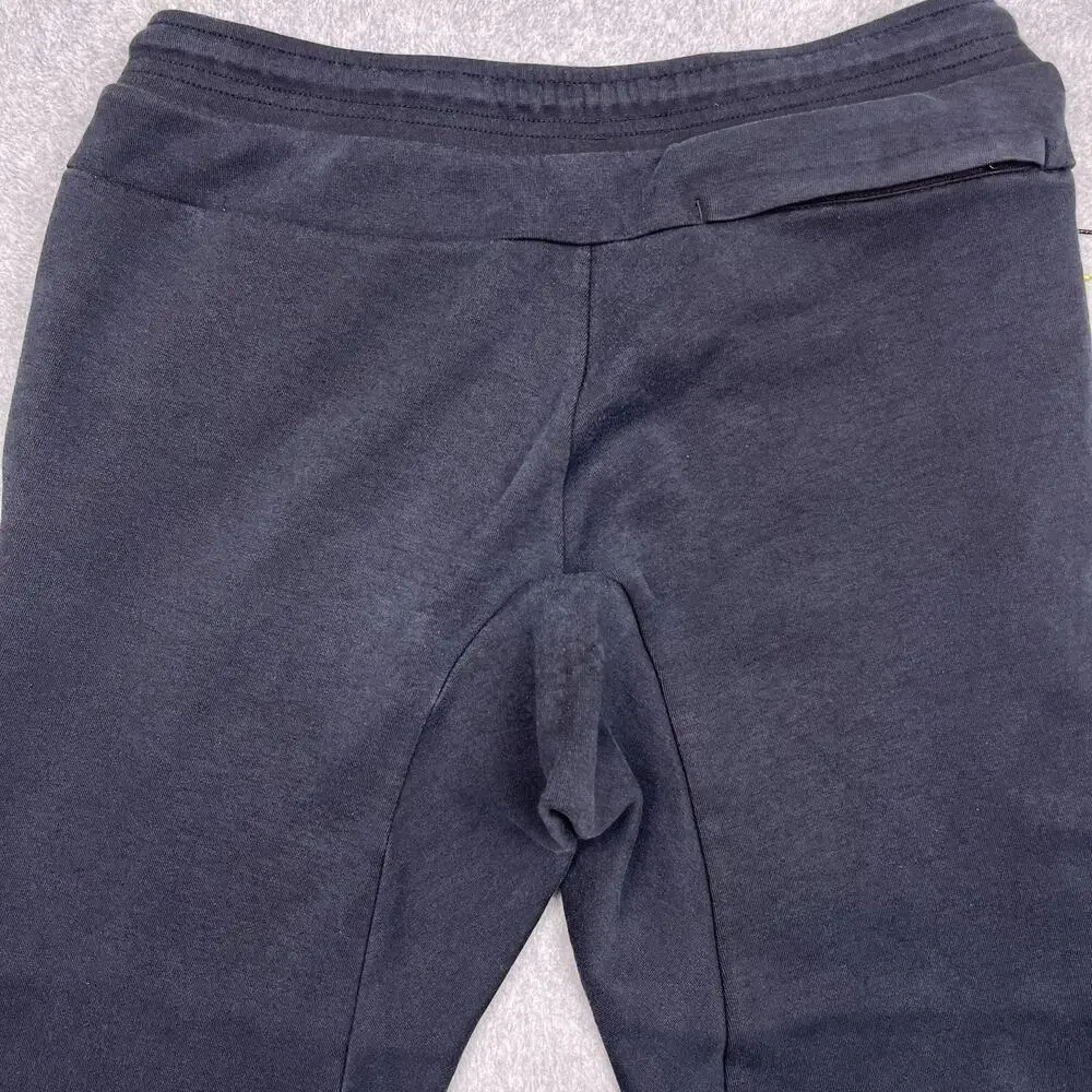 nike tech sweatpants mens medium black tapered jogger drawstring